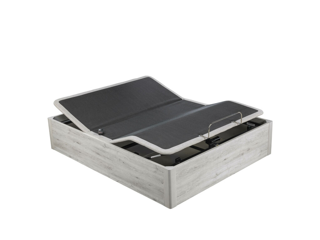 Canapé abatible de madera con base tapizada articulada de color glaciar ERGODES GLACIAR