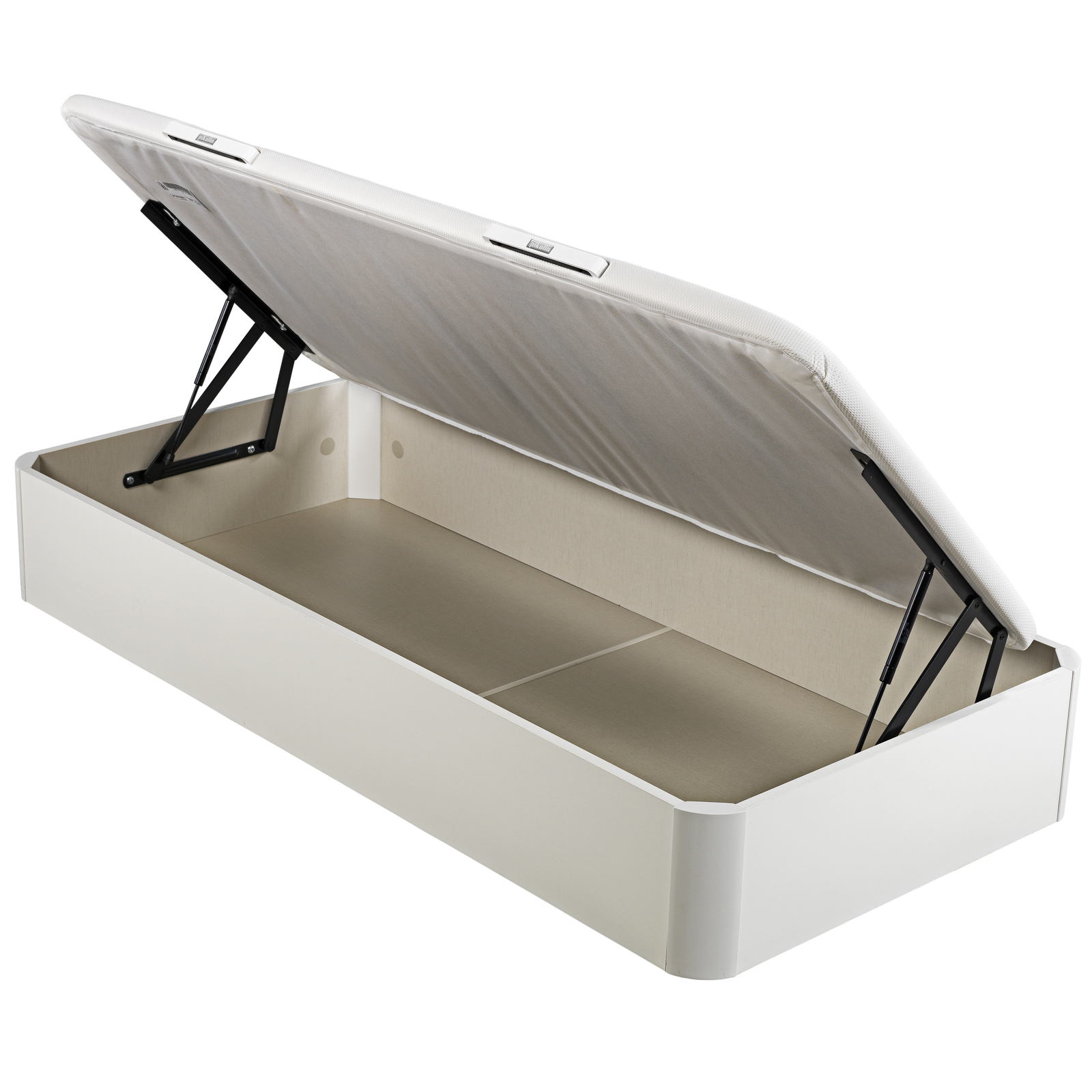 Canapé abatible de madera juvenil de color blanco NATURBOX JUV