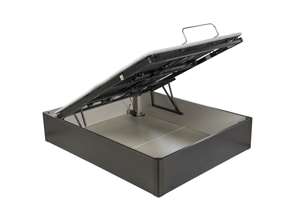 Canapé abatible de madera con base tapizada articulada de color wengué ERGODES WENGUE