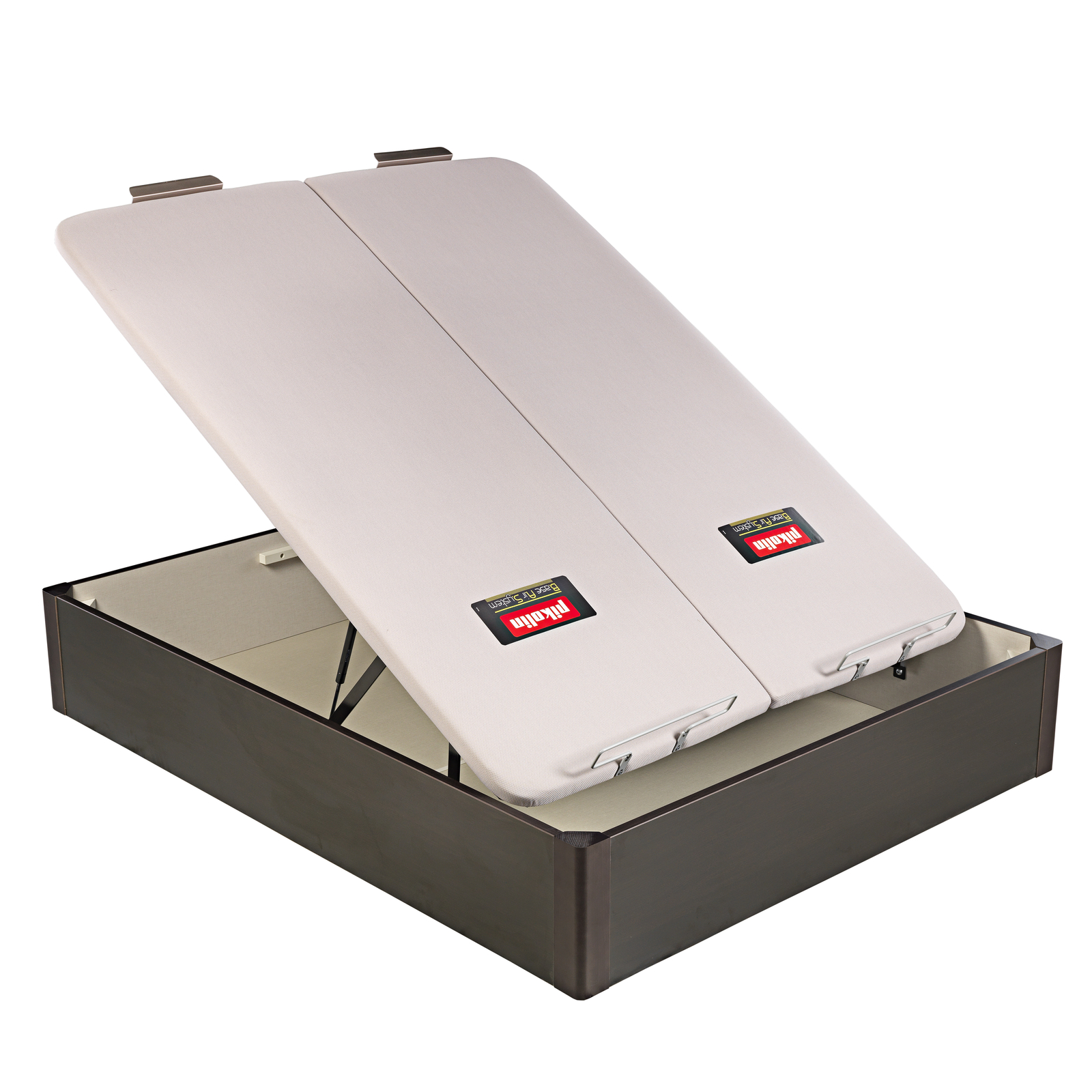 Canapé abatible de madera de tapa doble de color wengué DESIGN