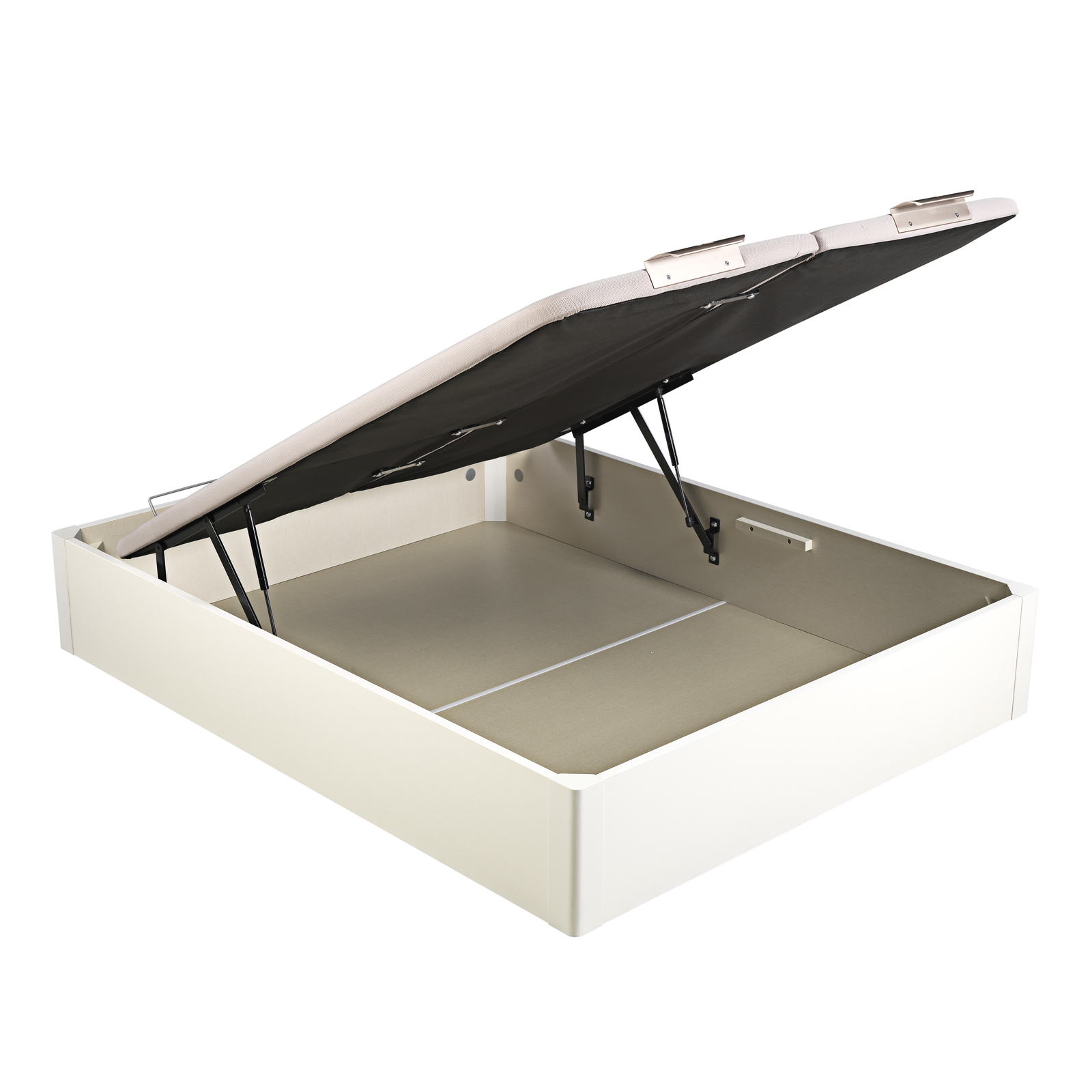 Canapé abatible de madera de tapa doble de color blanco DESIGN