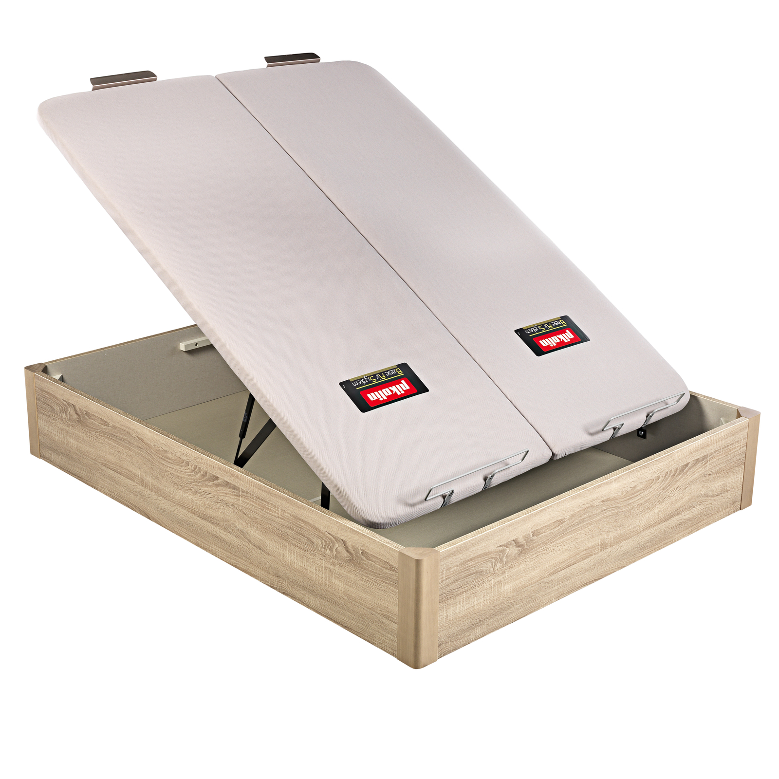 Canapé abatible de madera de tapa doble de color natural DESIGN