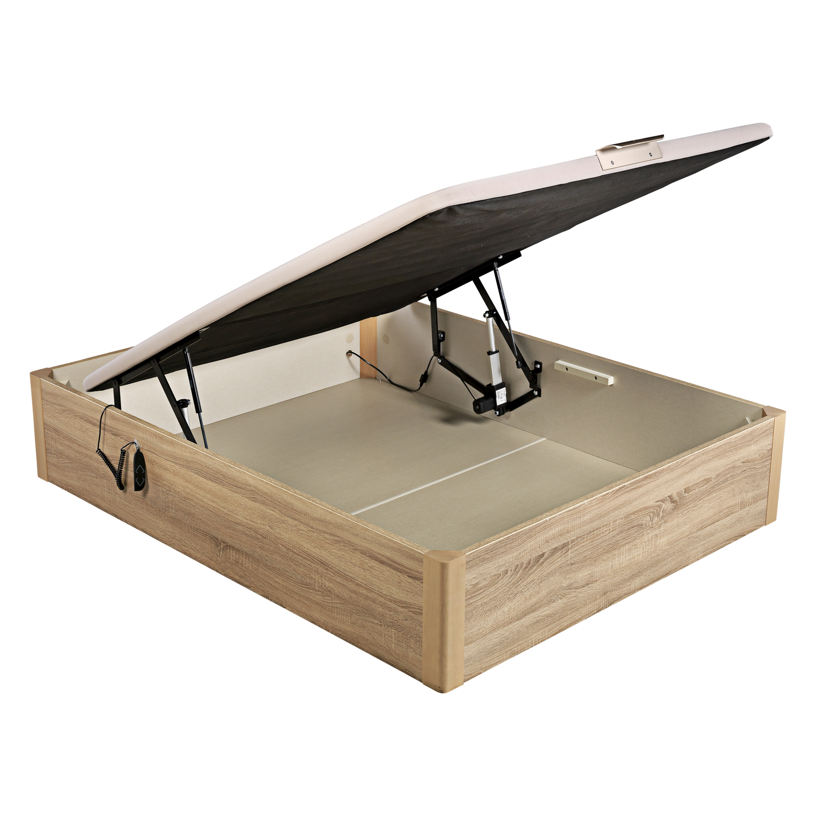 Canapé abatible de madera eléctrico de alta capacidad tapa única de color natural DESIGN