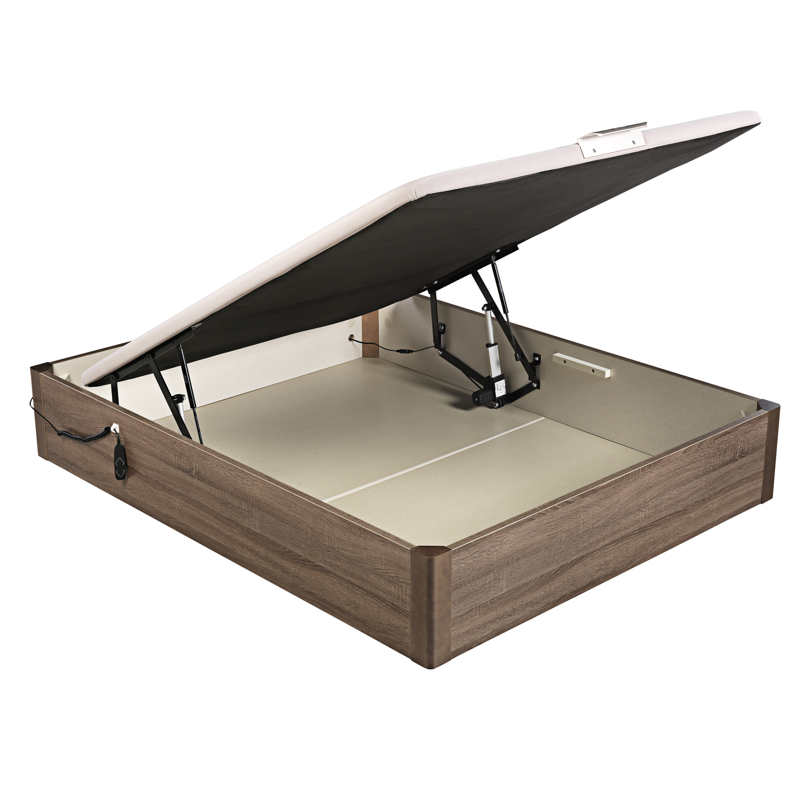 Canapé abatible de madera eléctrico  tapa única de color roble DESIGN