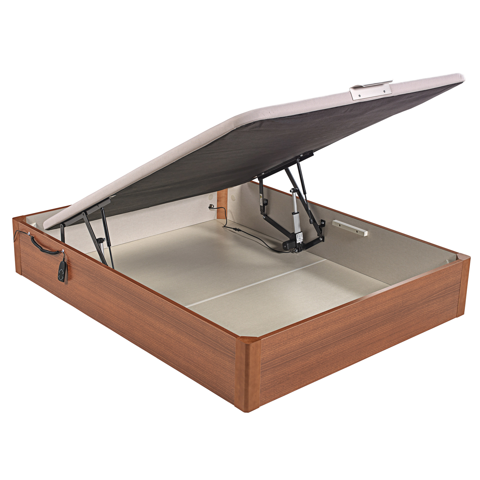Canapé abatible de madera eléctrico  tapa única de color cerezo DESIGN