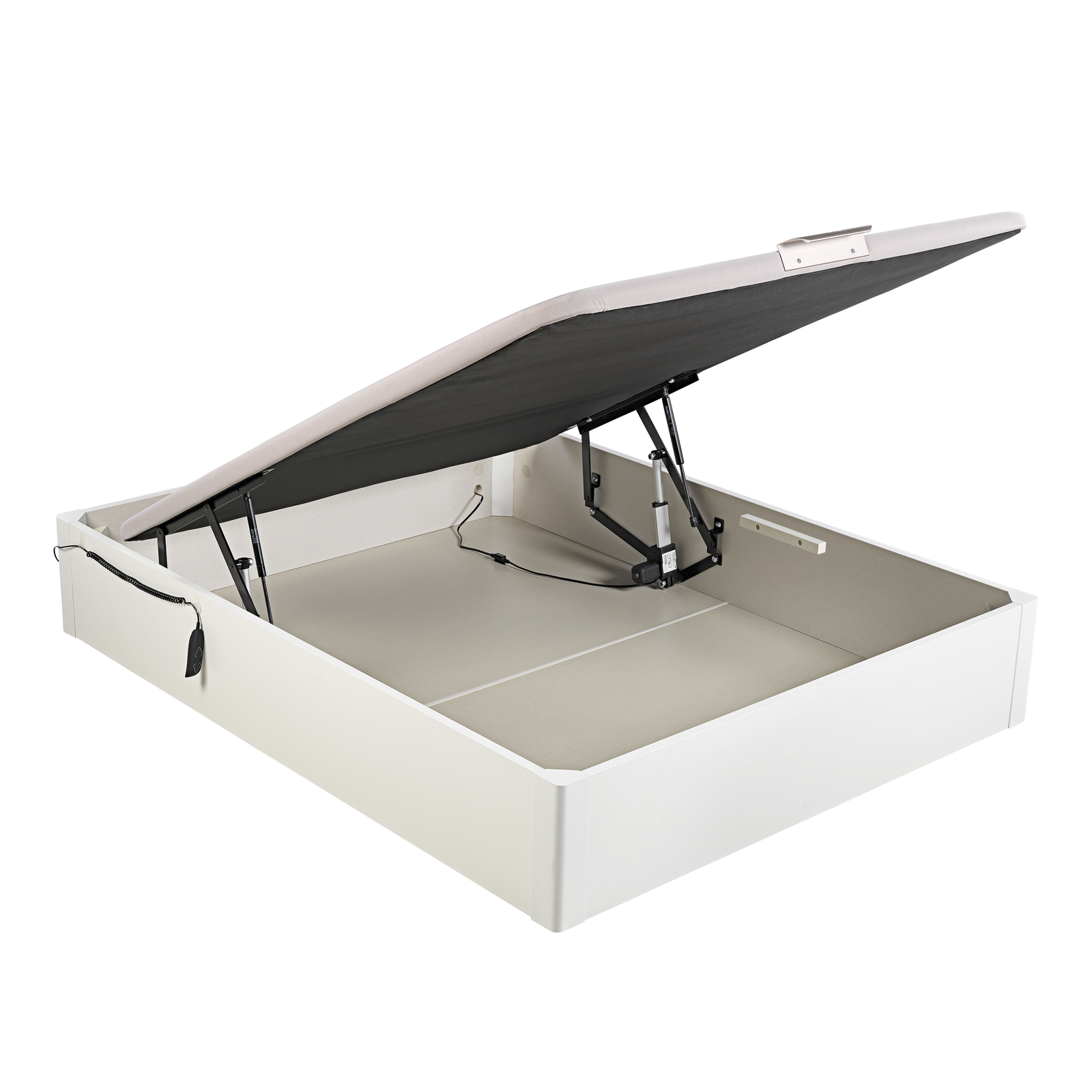 Canapé abatible de madera eléctrico  tapa única de color blanco DESIGN