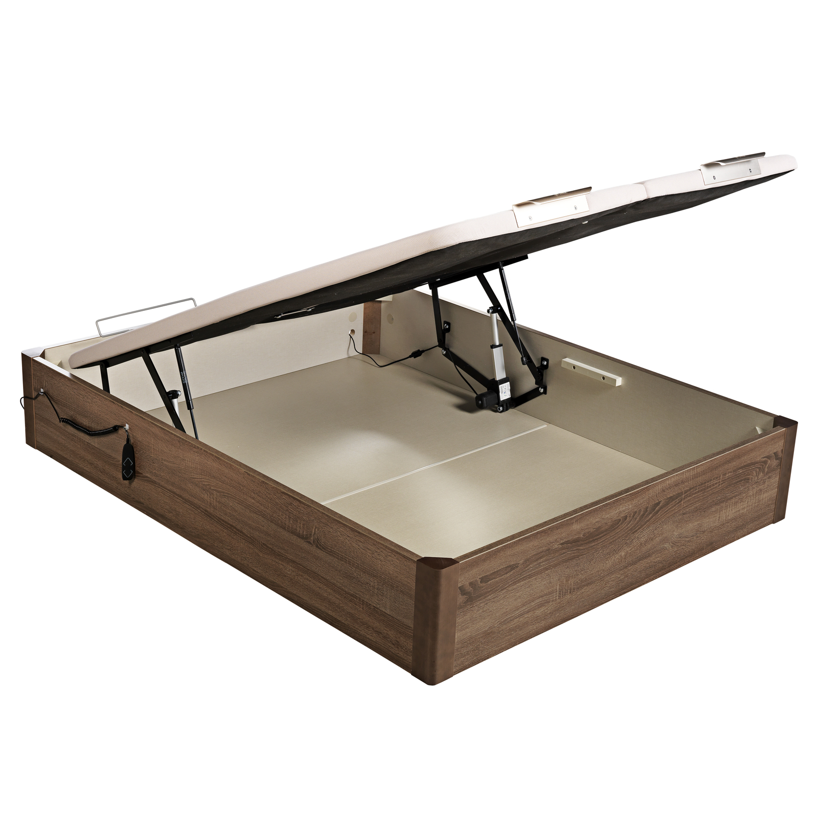 Canapé abatible de madera eléctrico  de tapa doble de color roble DESIGN