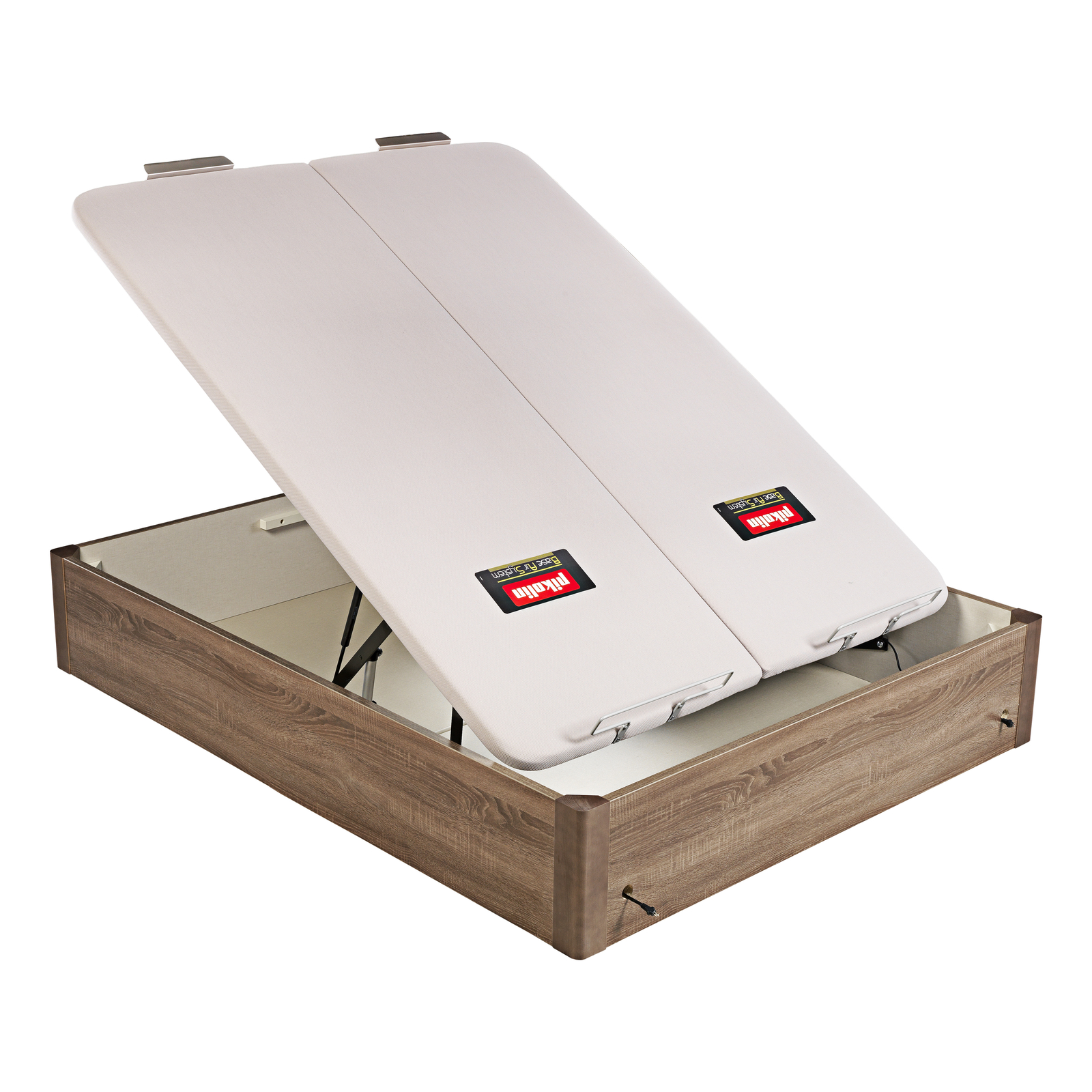 Canapé abatible de madera eléctrico  de tapa doble de color roble DESIGN