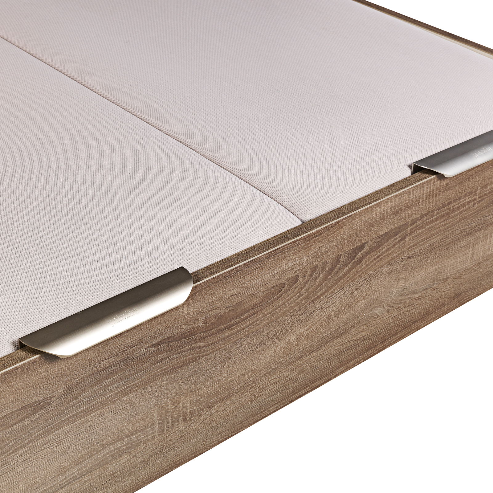 Canapé abatible de madera eléctrico  de tapa doble de color roble DESIGN